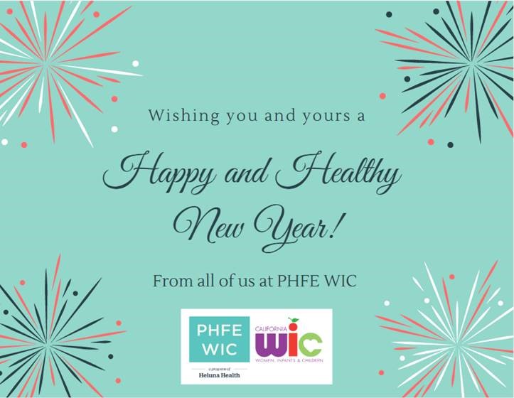 Happy New Year from PHFE WIC!