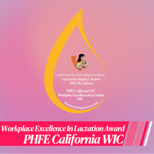 PHFE WIC Honored by California Breastfeeding Coalition